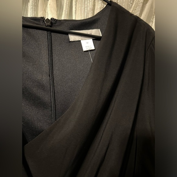 NWT Christopher & Banks ruched waist black dress - Picture 6 of 6